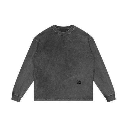 Acid Wash Oversize Long Sleeve T